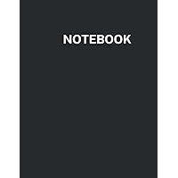 Notebook: New Black Cover: Size (8.5x11 inches) 120 Pages: College Ruled