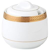 Set of 10 Victory Gold (Pure White Reinforced Porcelain), Sugar, 3.2 x 3.5 inches (8.2 x 9 cm), 12.8 fl oz (320 cc), Open Pottery, Hotel, Restaurant, Cafe, Western Tableware, Restaurant, Commercial