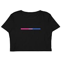 Subtle Bisexual Pride Crop Top - Bi Pride Flag Crop T-Shirt Pride Month Outfit