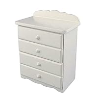 Dollhouse White Chest of Drawers Miniature 1:12 Bedroom Nursery Furniture