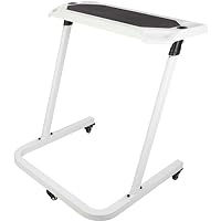 Adjustable Bike Desk - Rolling Laptop Cart for Stationary Bike or Trainer - Exercise While Working or Watching TV - Standing Desk