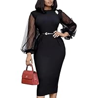 Black Sheer Sleeve Cocktail Formal Dress