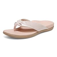 Vionic Women's Tide Melo Toe-Post Sandal- Supportive Flip Flop Slides That Includes an Orthotic Insole and Cushioned Outsole for Arch Support, Medium Width, Sizes 5-12