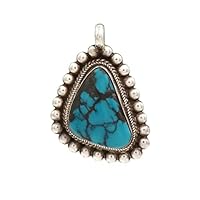 925 Sterling Silver Turquoise Boho Pendant