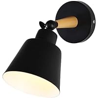 Adjustable Wall Sconce Lighting, LED Metal Wall Lamp, Nordic Wall Light Fixture for Children Room Living Room Study Bedroom (Color : Black)