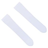Ewatchparts 24.5MM RUBBER WATCH BAND STRAP COMPATIBLE WITH (FITS) CARTIER SANTOS 100XL CHRONOGRAPH WHITE