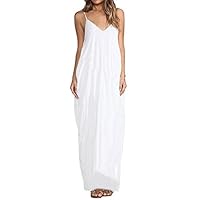 2016 Summer Zanzea Women Dress Sexy V Neck Sleeveless Beach Dresses Ladies Casual Loose Long Maxi White Dress Vestidos Size M