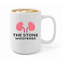 Kidney Stone Survivor Coffee Mug 15oz White -Stone Whisperer - Kidney Stone Gift Kidney Stone Survivor Kidney Disease Awareness Kidney Surgeon Kidney Cup