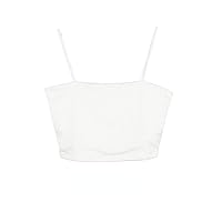 Crop Top Solid Tank Top for Women Summer Backless Basic Spaghetti Strap Blouse Sleeveless Cropped Vest