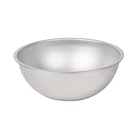 Tezzorio 16 Quart Heavy Duty Stainless Steel Mixing Bowl, 22 Gauge (0.8 Mm) Flat Base Bowl with Curved lip, Heavyweight Mixing Bowls/Prep Bowls
