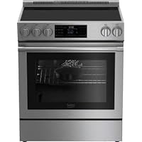 Beko SLER30530SS 30 Slide-In Electric Range with 5 Elements 5.7 cu. ft. Capacity Warming Drawer and True European Convection in Stainless Steel