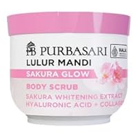 Lulur Mandi Body Scrub Sakura Glow, 200 Gram (Pack of 1)