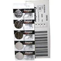 CR2016 Energizer Lithium Coin Cell 3V 100 Pcs