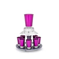 Custom Colors Wine Fountain Modern 10 Liqueur cups Set, Classic Aluminum Design, Dinner Party Essentials, Wedding & Anniversary Gift