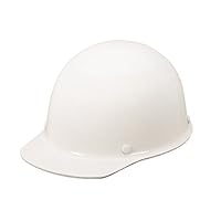 MSA 454618 Skullgard Cap Style Safety Hard Hat with Staz-on Pinlock Suspension | Non-slotted Cap, Made of Phenolic Resin, Radiant Heat Loads up to 350F - Standard Size in White