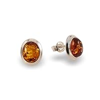 Small amber earrings, Silver earrings for women studs, Baltic amber jewelry, Gemstone earrings, Anniversary gift for mama, Mothers day gift