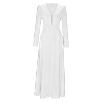 Slim-fit Party Dress Women's Elegant White Satin French Dress Slim-fit and Elongated Evening Dress