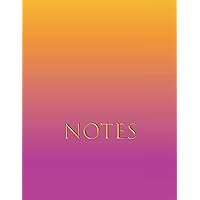 Notes: Gradient College Ruled Composition Notebook with Pink - Orange Ombre Effect Cover and Lined Interior Notes: Gradient College Ruled Composition Notebook with Pink - Orange Ombre Effect Cover and Lined Interior Paperback Hardcover