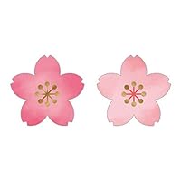 92111 Stickers, Cherry Blossom, Pink, Per Seal: 0.9 x 1.0 inches (2.4 x 2.5 cm), Pack of 100