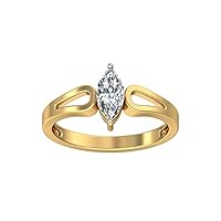 Marquise Solitaire Diamond Wedding Engagement Ring
