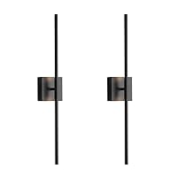 Wall Sconces Set of Two Matte Black Wall Light Fixtures Wall Lamp with Led 3000K 12W Sconces Wall Lighting Wall Lights Sconces Wall Decor Set of 2 Black Wall Sconce Wall Lamps for Bedrooms