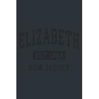 Elizabeth New Jersey NJ Vintage Sports Design Black Design Funny: Daily Notebook, Size format 6.0 x 9.0 inches, 120 Pages