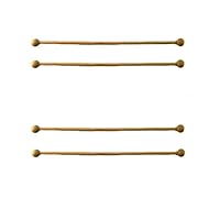 Melody Jane Dollhouse 4 Wooden Curtain Rails Rods Poles Miniature 1:12 Scale Accessory