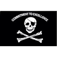 Pirate Flag - 5'x3' - Commitment To Excellence Flag