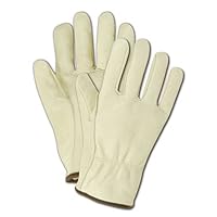 MAGID B540E RoadMaster Unlined Grain Leather Driver Glove with Straight Thumb, Work, Small, Tan (12 Pair)