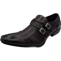 Richard Smith 2741 Men's Monk Strap Loafer, Business Shoes, Cross Belt, Monk Strap, Long Nose, Men's Shoes, Dress Shoes