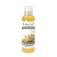 RICE BRAN OIL | 4oz(118ml) | All-Natural | For Hair + Skin + Nails | Vegan + Rice in Vit E | Refined, Cold Pressed | by Well’s Oil
