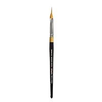 KINGART Premium Original Gold 9900-12 Miracle Wedge TRI Brush Series Artist Brush, Golden Taklon Synthetic Hair, Short Handle, for Acrylic, Watercolor, Oil and Gouache Painting, Size 12