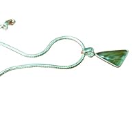 Deep blue fire trillion labradorite small pendant-925 sterling silver necklace-gemstone wedding necklace