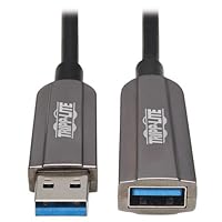 Tripp Lite USB-A 3.2 Fiber Active Optical Extension Repeater Cable (M/F), 5 Gbps, CL3-rated PVC Jacket, in-Wall Installation Rated, 98 Feet / 30 Meters, 3-Year Warranty (U330F-30M-G1)