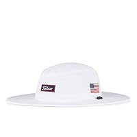 Titleist Charleston Aussie Hat (White/Navy/Red/USA Flag, One Size, 2022) Bucket Sun Golf Cap