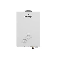 MAREY GA10FNG 2.64 GPM, 68,240 BTU's NG Gas Flow activated Gas Tankless Water Heater, White