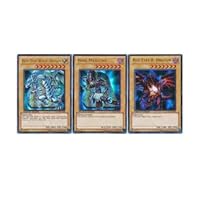 PPO Yu Gi Oh!!! Blue Eyes White Dragon! Dark Magician! and Red Eyes B. Dragon 50 Card Lot!!! Rare Cards Guaranteed in Every Order!!