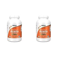 NOW Supplements, Acacia Pure Powder, Certified Organic, Highly Soluble, Mixes Instantly, Intestinal Health*, 12-Ounce (Pack of 2)