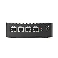 Upgraded J4125 Quad Core Firewall Micro Appliance, Mini PC, Nano PC, Router PC with 4G RAM 128G SSD, 4 RJ45 2.5GBE Port AES-NI Compatible with Pfsense