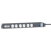 Tripp Lite 12 Outlet Rackmount Medical-Grade PDU Power Strip, NOT for Patient-Care Area, 15ft Cord, 5-15P-HG Plug (RS1215-HG)