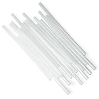 Perfect Stix Clear Jumbo Unwrapped Disposable Straws, Standard Size 7.75 x 0.23