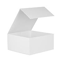 White Gift Boxes 16 Pack,Large Gift Boxes in Bulk, Collapsible Gift Box with Lid Magnetic Closure, Parties, Boutiques, Bridesmaid Wedding, Apparel, Retail (White 10x10x5 inch Pack of 16)