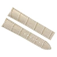 Ewatchparts 22MM GENUINE LEATHER STRAP BAND COMPATIBLE WITH OMEGA SPEEDMASTER MOON WATCH CLASP BEIGE WS