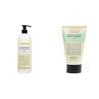 Therapeutic 16 Ounce Repair Lotion and Therapeutic 4 Ounce Foot Cream Bundle, Macadamia Nut Oil and Promega-7, Fragrance Free, Paraben Free, Non GMO
