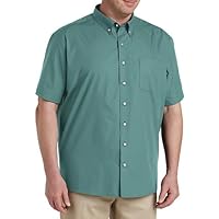 DXL Big + Tall Essentials Men's Big and Tall Poplin Short-Sleeve Sport Shirt