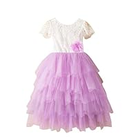Little Girl Tutu Prom Dress for Party Wedding Bridesmaid lace Tulle Puffy Dress Gril Fairy Dress