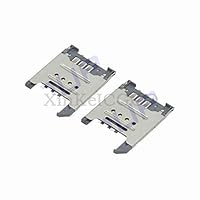 100PCS MUP-C717 SIM Card Socket Flip 6P Mental Card Connector and