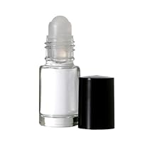 Clear Glass Roll on 5 ml. Perfume Bottle. Perfect for Essential Oils Aromatherapy, Perfume, and Cologne. Plastic Roller. Pipettes Included (144 Bottles, Clear)