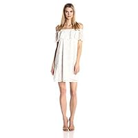 Tiana B Women's Off The Shoulder Ruffle A-line Dress, White, 10