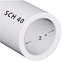 PVC Pipe Sch40 2 Inch (2.0) White Custom Length - 8FT
